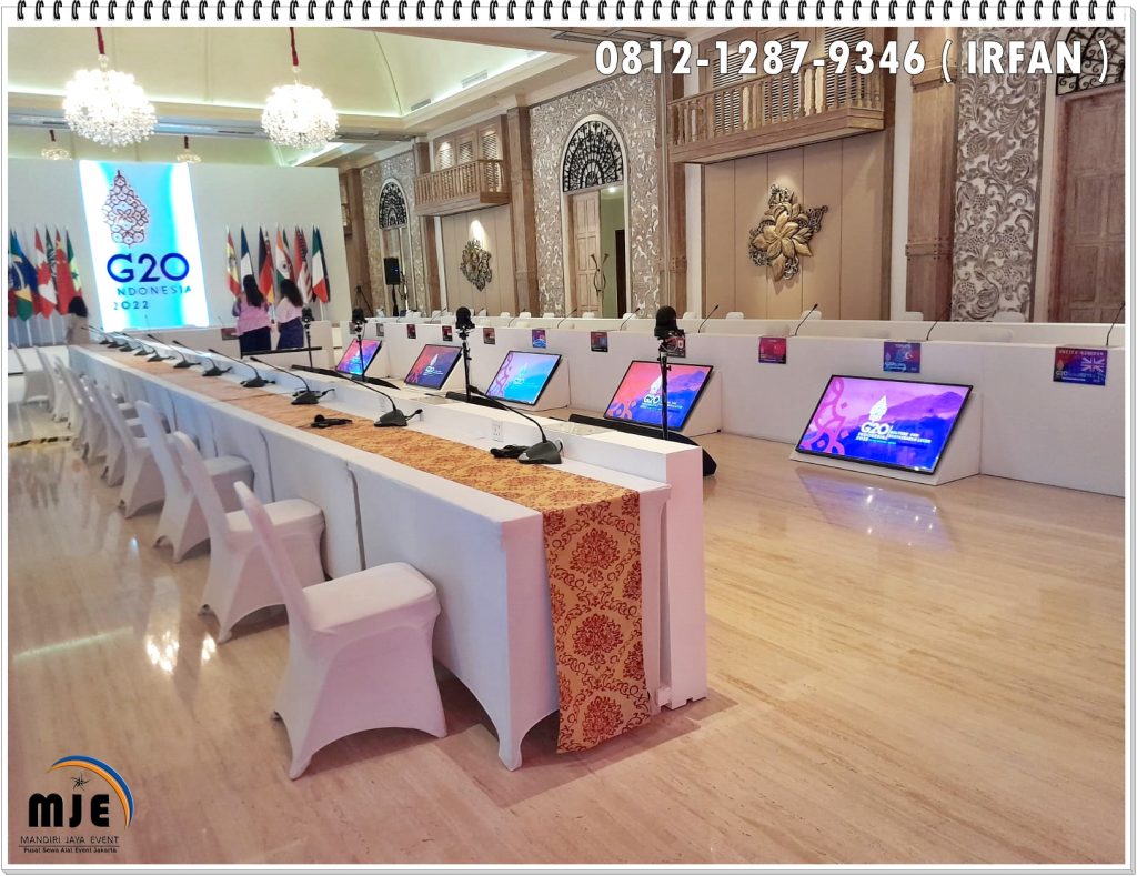 Meja Ibm Cover Strecht Putih Event G20 Di Borobudur Sewa Disini