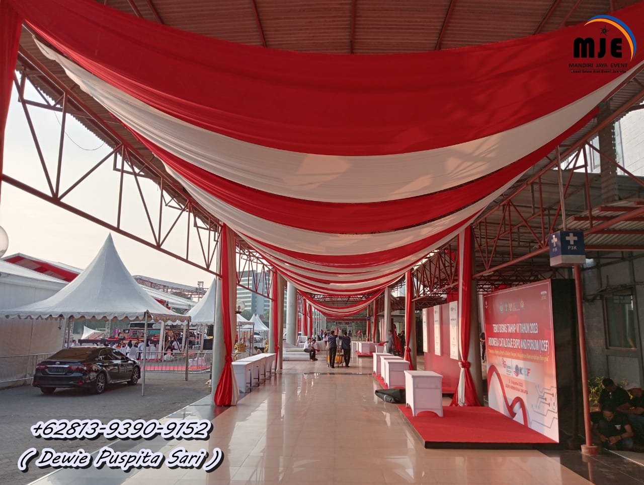 Sewa Dekorasi Kain Juntai Merah Putih Sudirman Jakarta Pusat