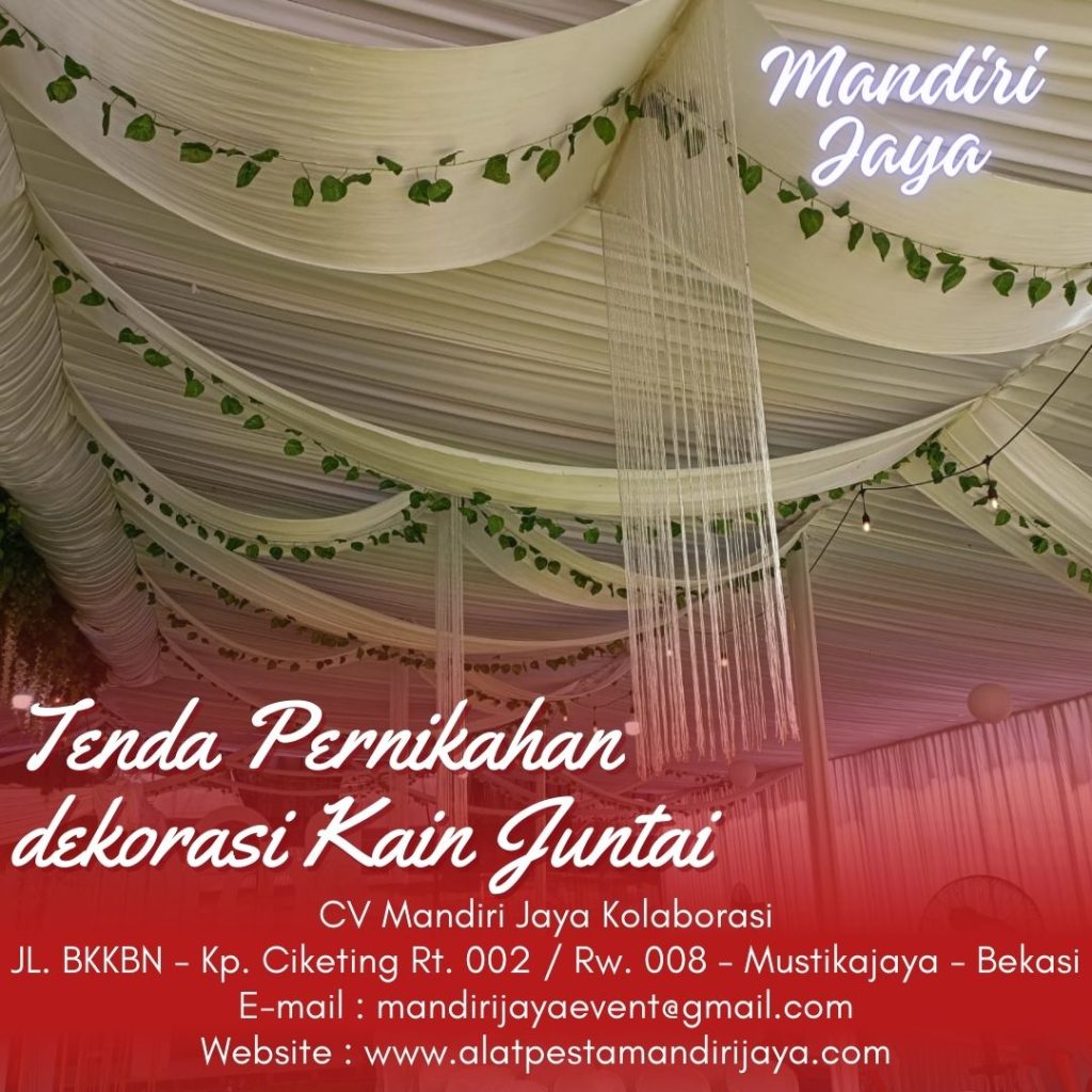 Sewa Tenda Dekorasi Kain Juntai Pernikahan Jakarta