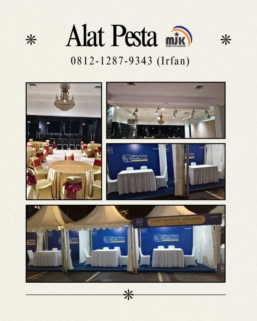 Rental Meja Bundar Kotak Dan Kaca VIP Area Jakarta