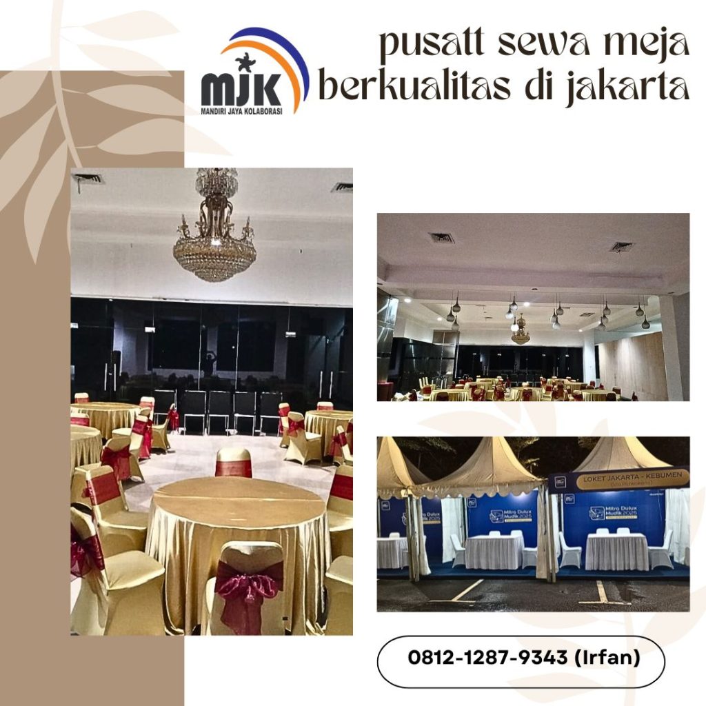 Rental Meja Bundar Kotak Dan Kaca VIP Area Jakarta