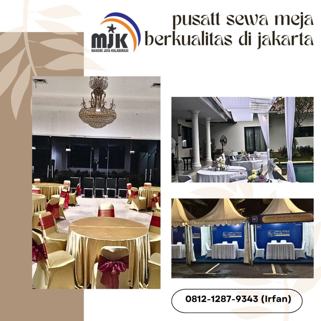 Rental Meja Bundar Kotak Dan Kaca VIP Area Jakarta