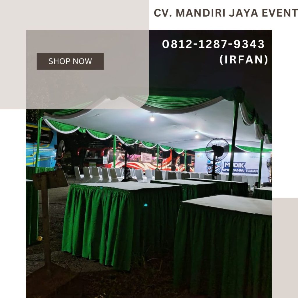 Rental Tenda Serut Putih Type Tenda Konvensional Area Depok Tangerang