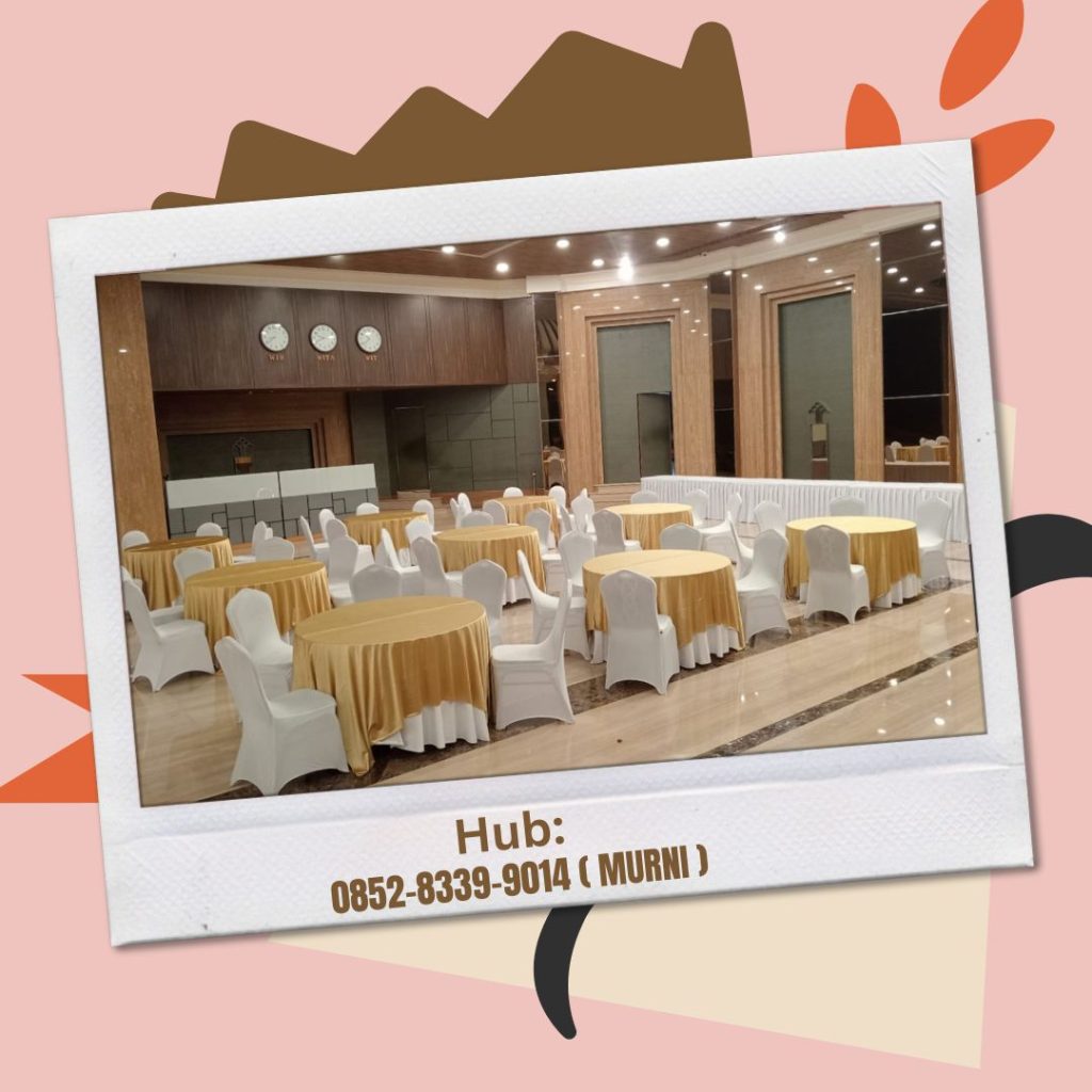 Sewa Meja Persegi Panjang Full Cover Dan Aksesoris di Jakarta