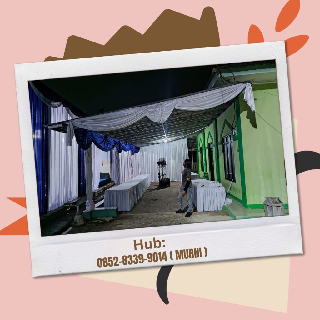 Sewa Meja Persegi Panjang Full Cover Dan Aksesoris di Jakarta