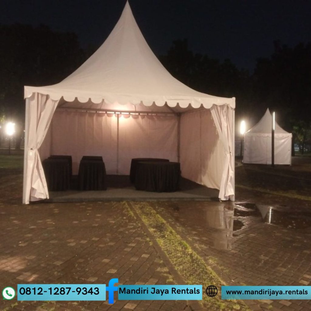 Rental Sarnafil Tenda Kerucut Putih Aneka Ukuran di Jakarta