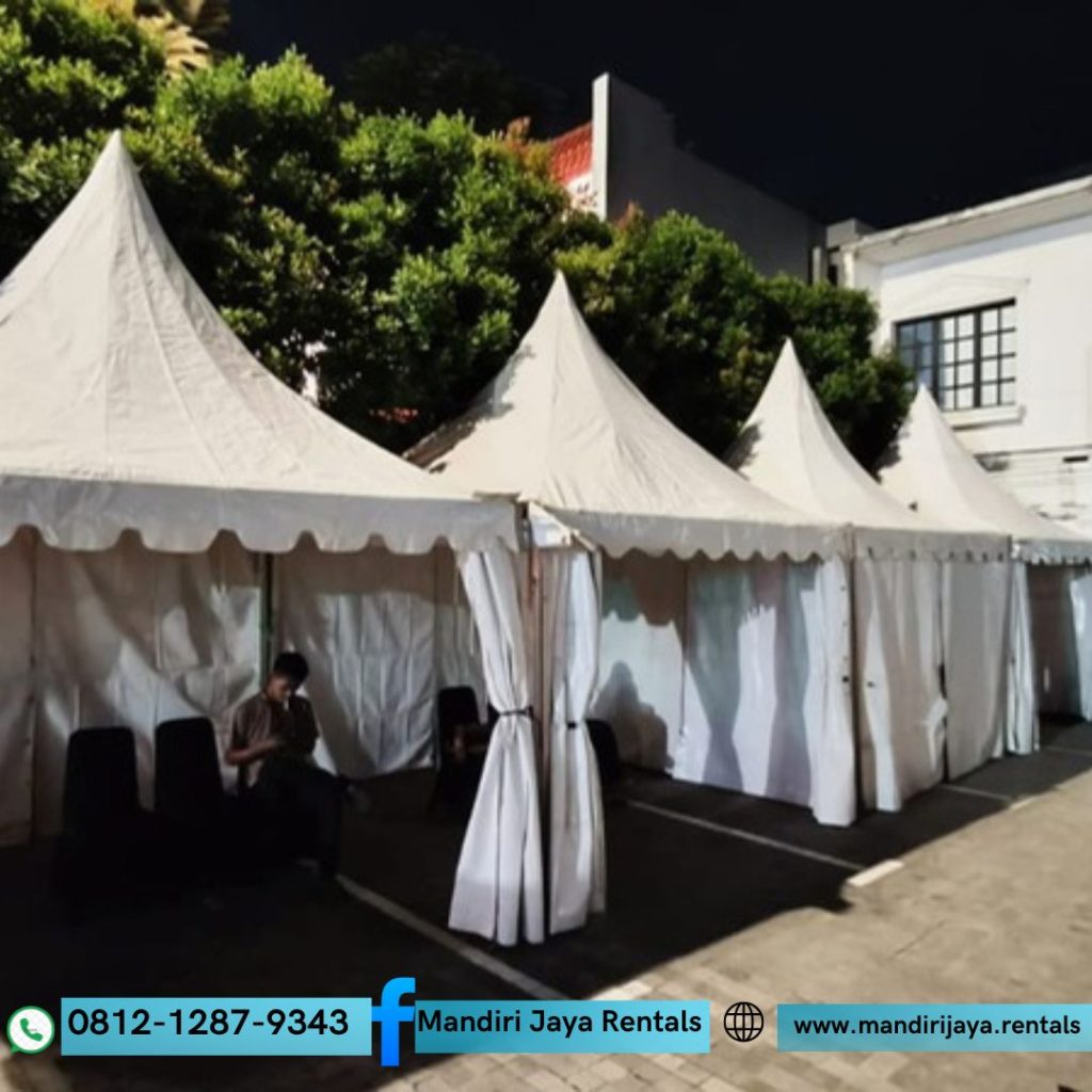 Rental Sarnafil Tenda Kerucut Putih Aneka Ukuran di Jakarta