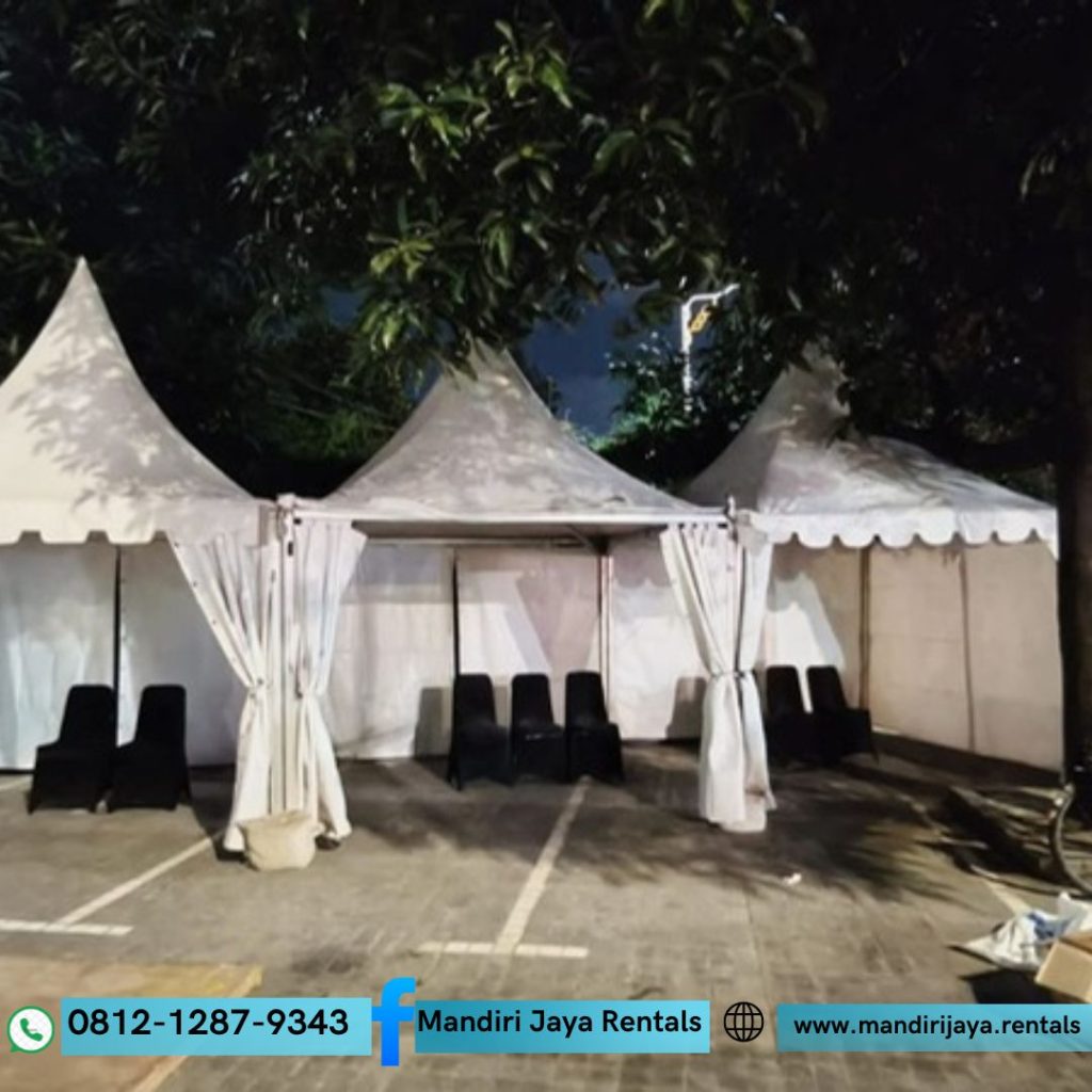 Rental Sarnafil Tenda Kerucut Putih Aneka Ukuran di Jakarta