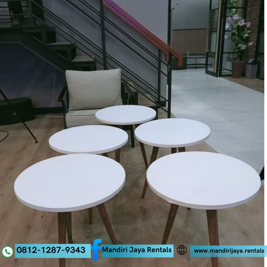 Sewa Meja Barstool Kaca Dan Multiplek lengkap Cover di Jakarta
