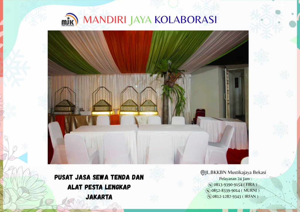 Pusat Jasa Sewa Tenda Dan Alat Pesta Lengkap Jakarta