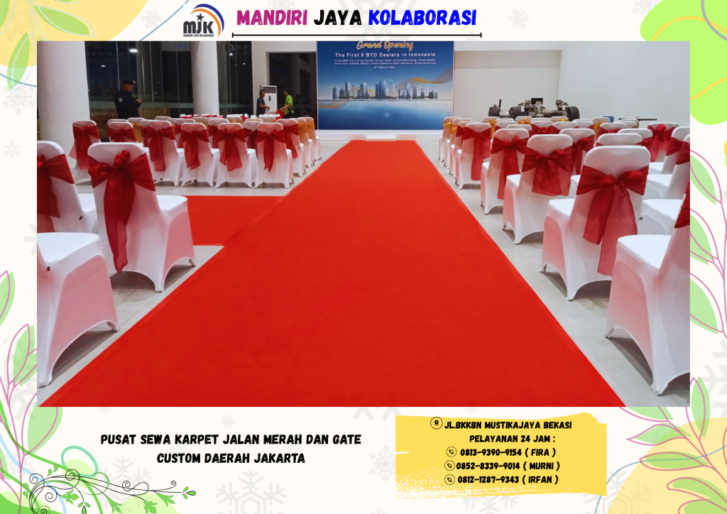 Pusat Sewa Karpet Jalan Merah Dan gate Custom Daerah Jakarta