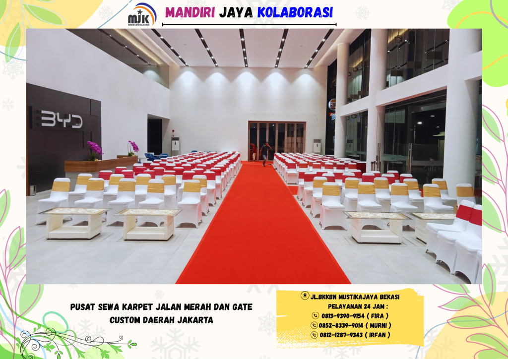 Pusat Sewa Karpet Jalan Merah Dan gate Custom Daerah Jakarta