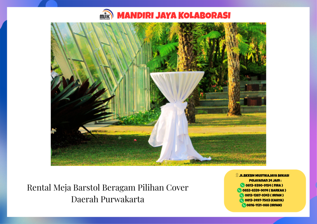 Rental Meja Barstol Beragam Pilihan Cover Daerah Purwakarta