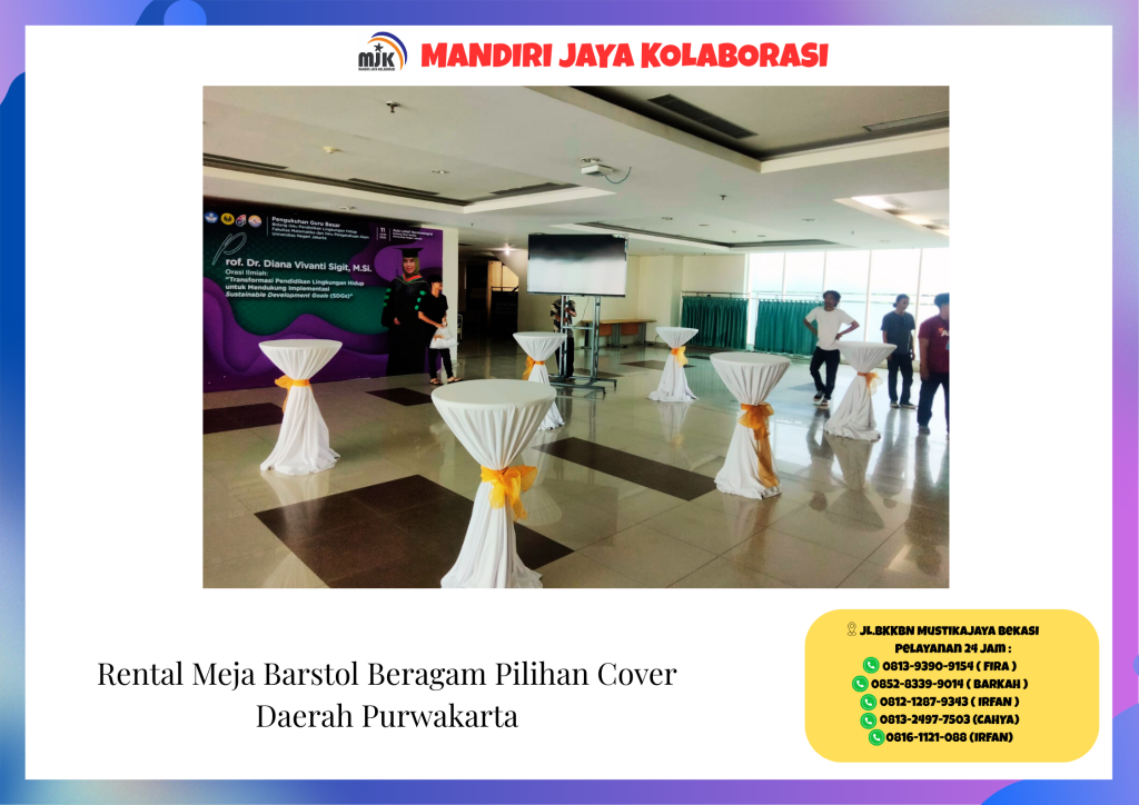 Rental Meja Barstol Beragam Pilihan Cover Daerah Purwakarta