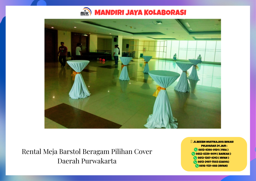 Rental Meja Barstol Beragam Pilihan Cover Daerah Purwakarta