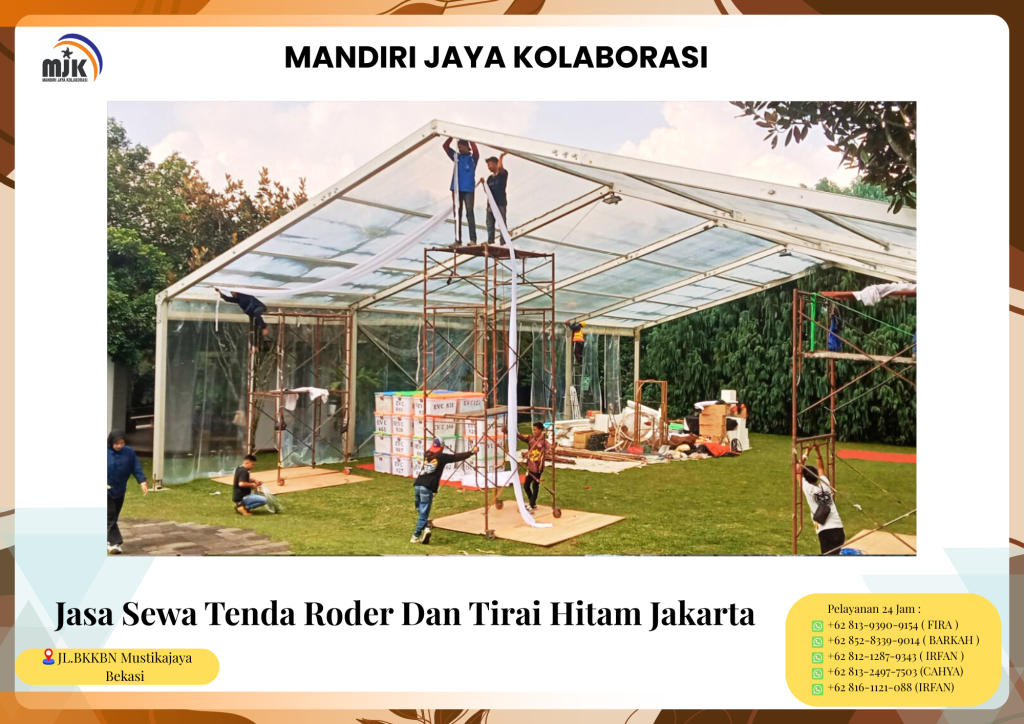 Jasa Sewa Tenda Roder Dan Tirai Hitam Jakarta