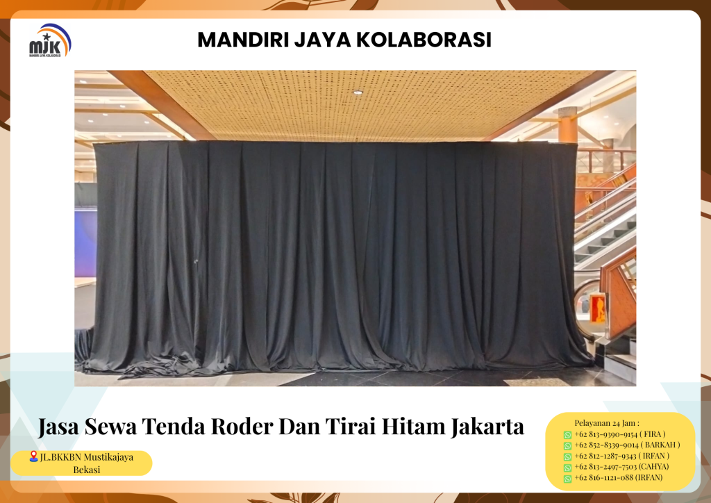 Jasa Sewa Tenda Roder Dan Tirai Hitam Jakarta