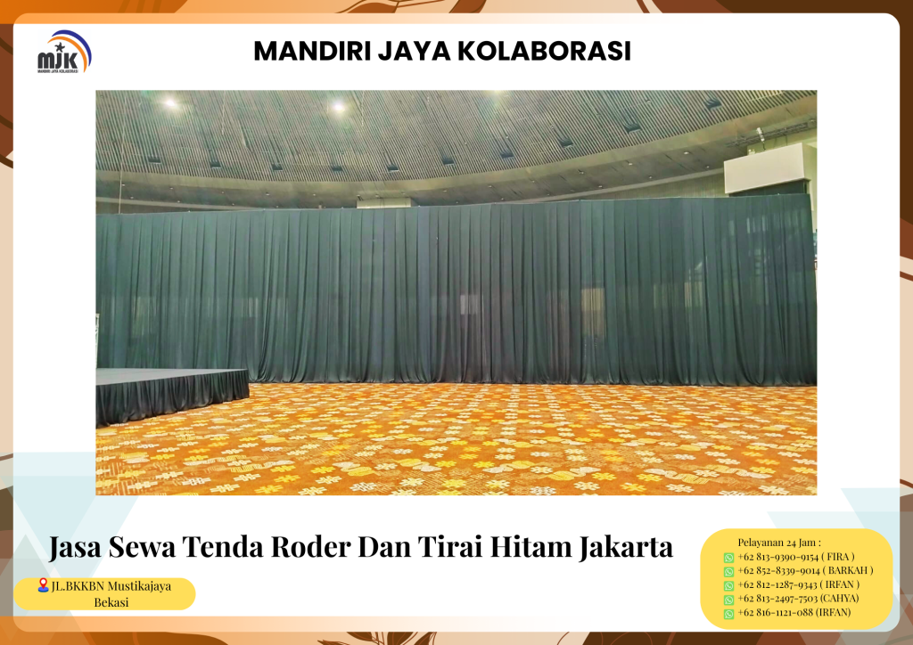 Jasa Sewa Tenda Roder Dan Tirai Hitam Jakarta