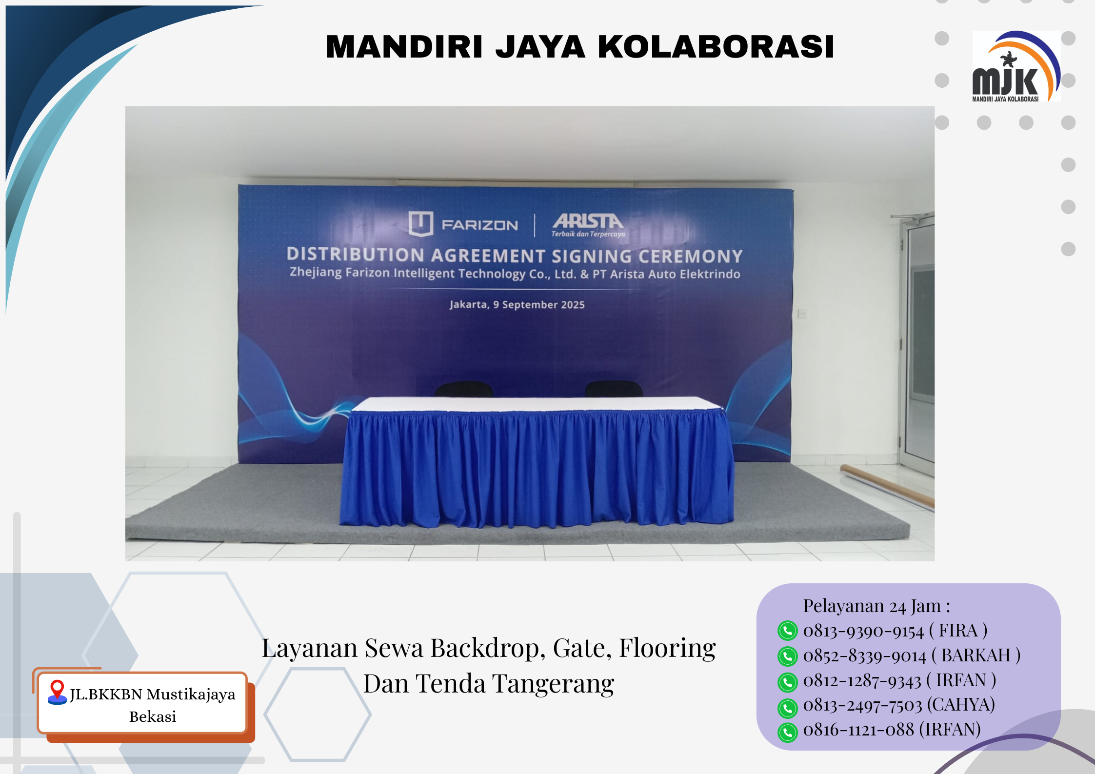 Layanan Sewa Backdrop Gate Flooring Dan Tenda Tangerang