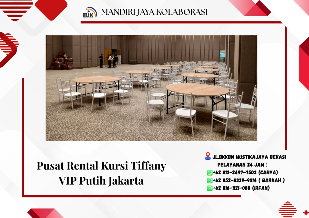 Pusat Rental Kursi Tiffany VIP Putih Jakarta