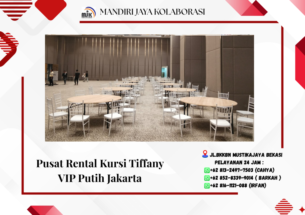 Pusat Rental Kursi Tiffany VIP Putih Jakarta