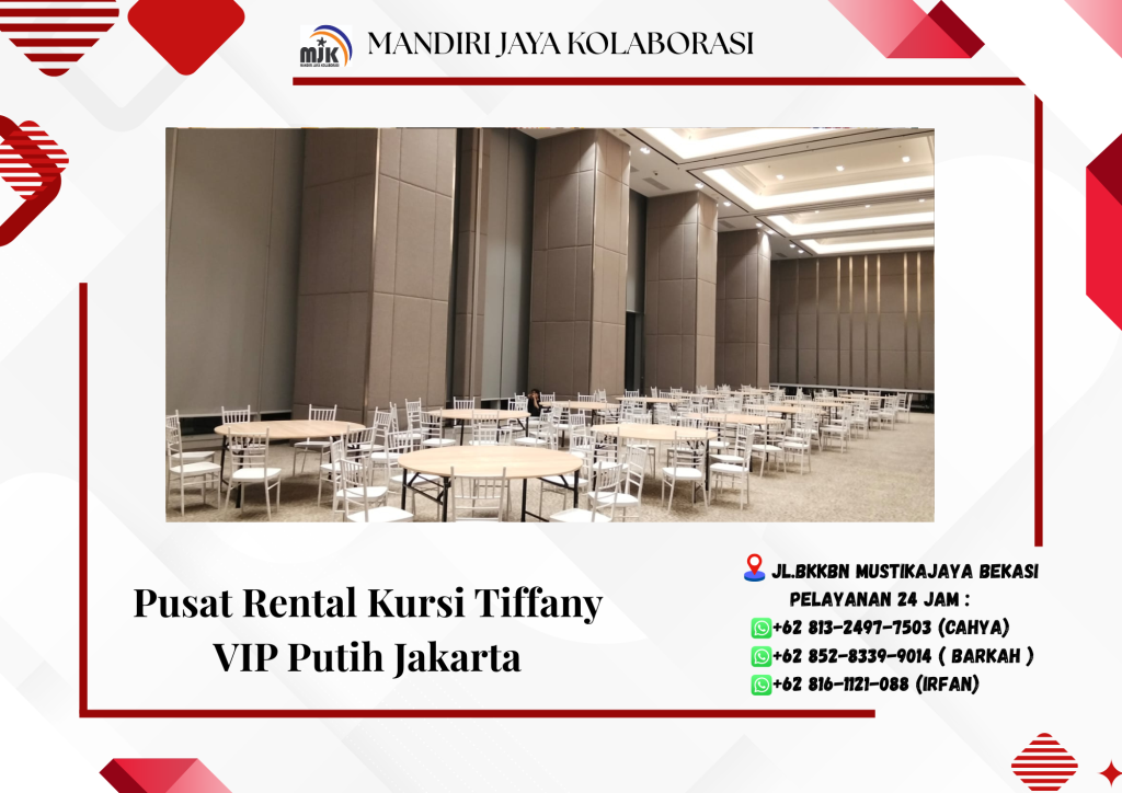 Pusat Rental Kursi Tiffany VIP Putih Jakarta