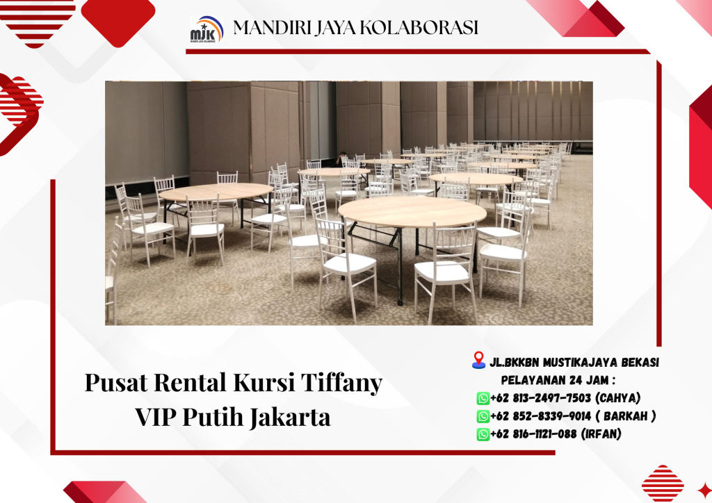 Pusat Rental Kursi Tiffany VIP Putih Jakarta