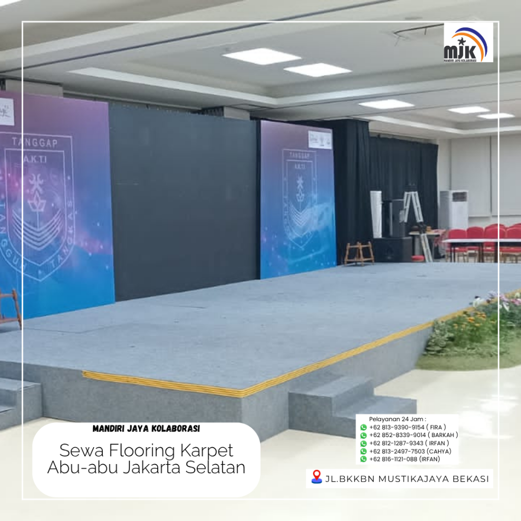 Sewa Flooring Karpet Abu abu Jakarta Selatan