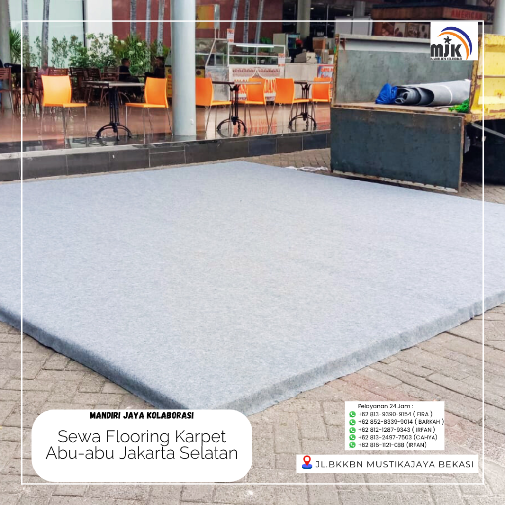 Sewa Flooring Karpet Abu abu Jakarta Selatan