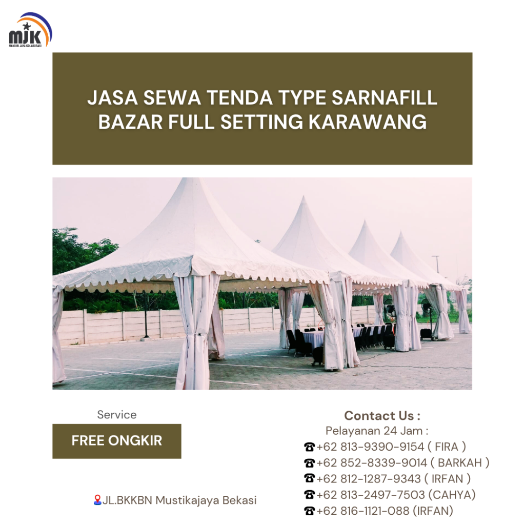 Jasa Sewa Tenda Type Sarnafill Bazar Full Setting Karawang