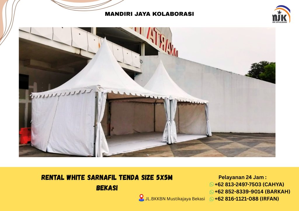 Rental White Sarnafil Tenda Size 5x5m Bekasi
