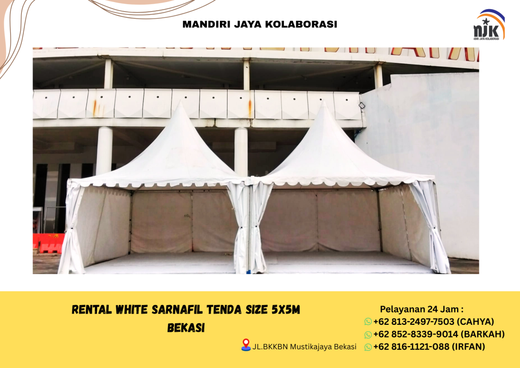 Rental White Sarnafil Tenda Size 5x5m Bekasi
