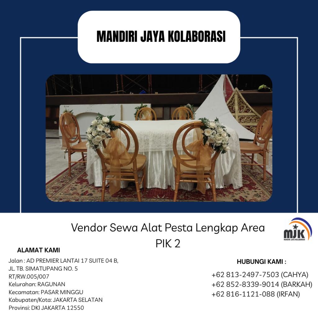 Vendor Sewa Alat Pesta Lengkap Area PIK 2