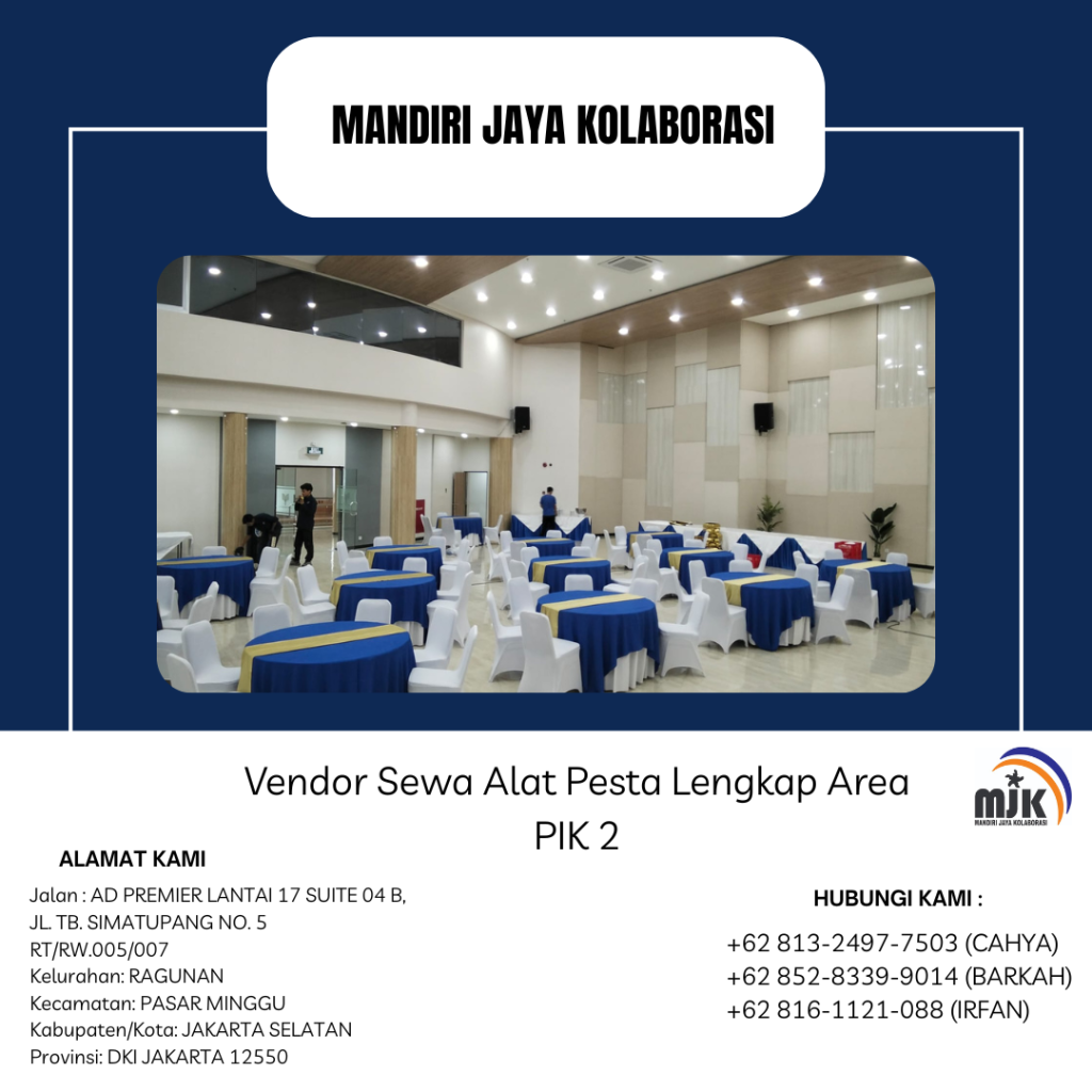 Vendor Sewa Alat Pesta Lengkap Area PIK 2