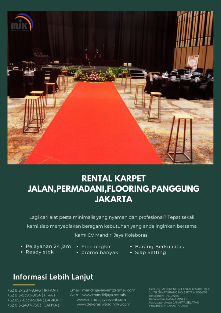 Rental Karpet Jalan,Permadani,Flooring,Panggung Jakarta