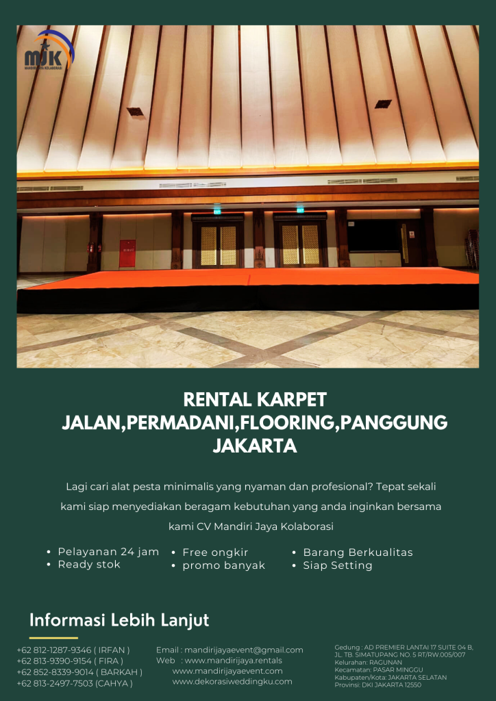 Rental Karpet Jalan,Permadani,Flooring,Panggung Jakarta