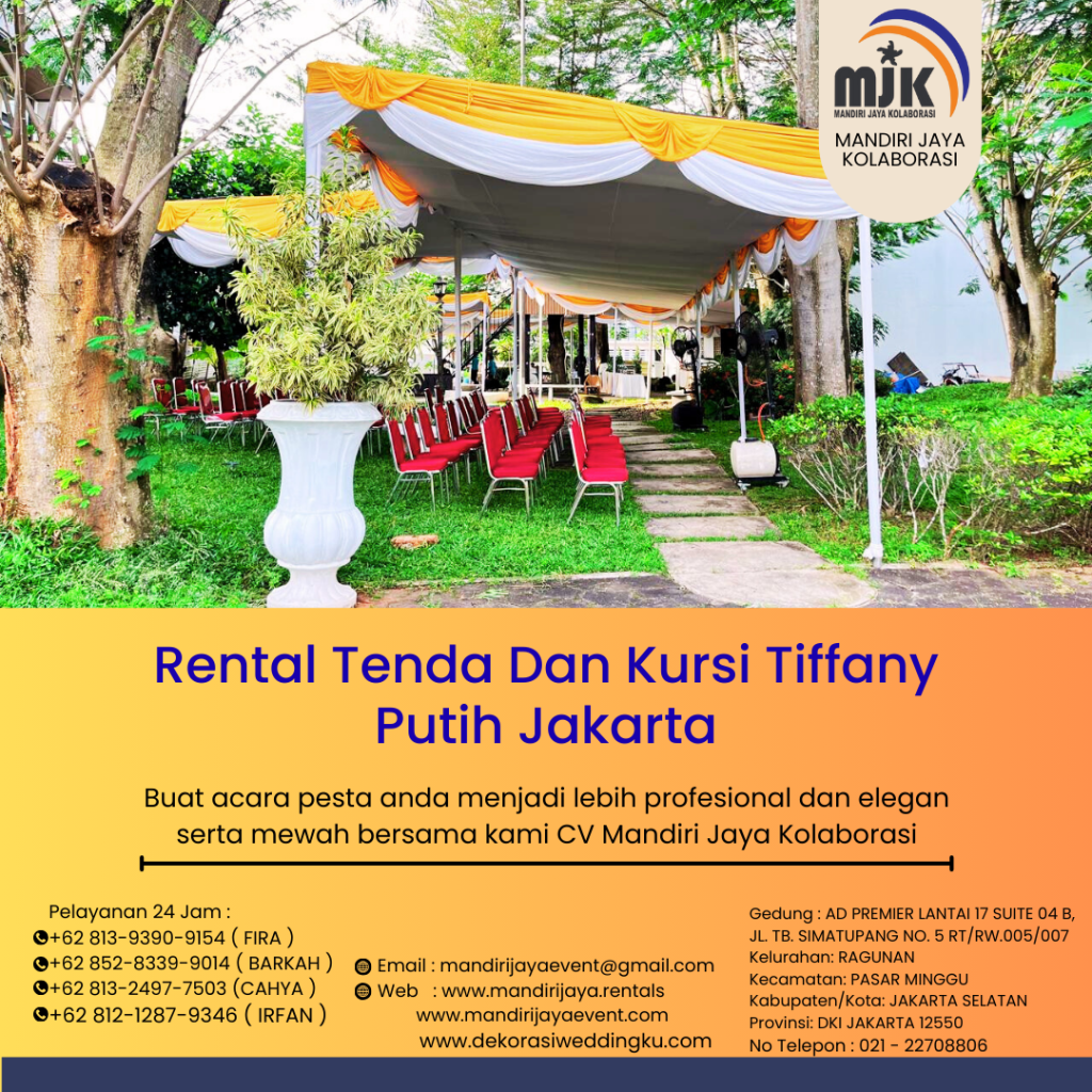 Rental Tenda Dan Kursi Tiffany Putih Jakarta