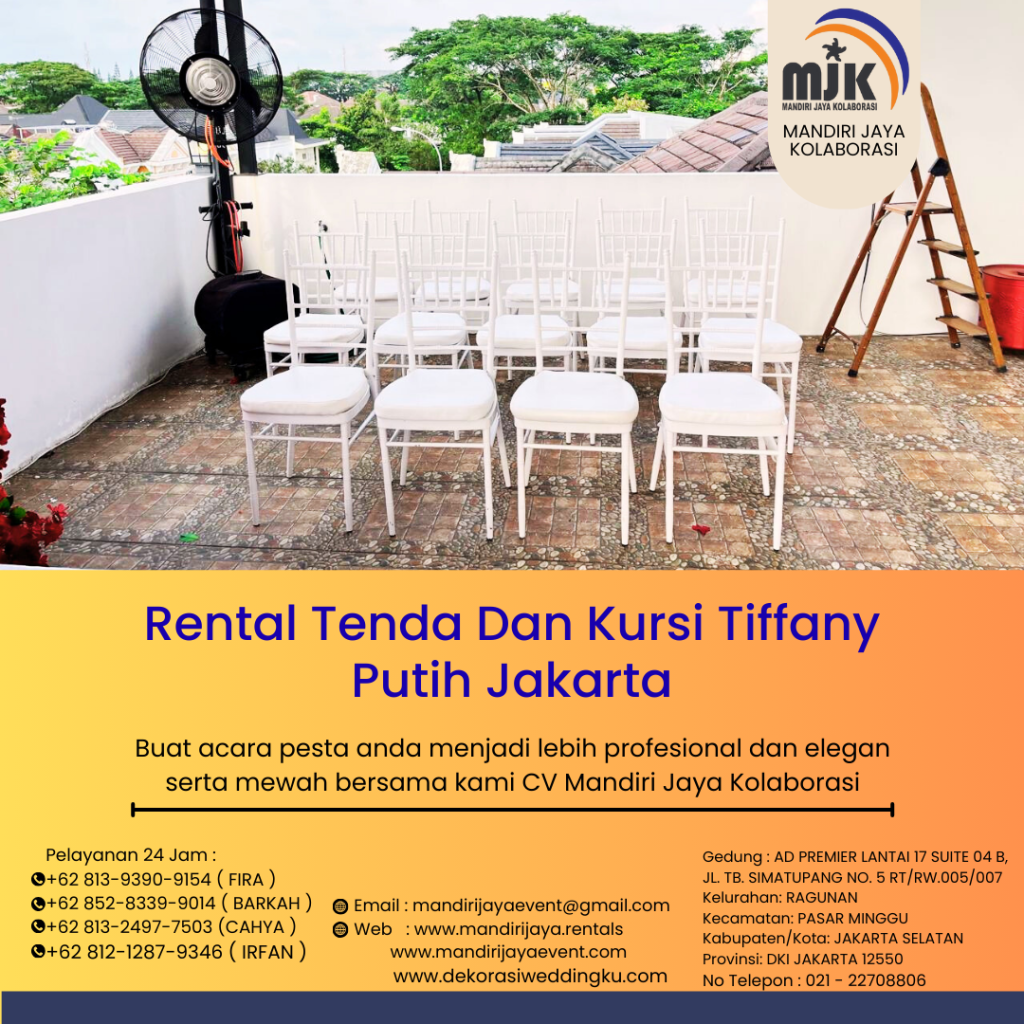 Rental Tenda Dan Kursi Tiffany Putih Jakarta