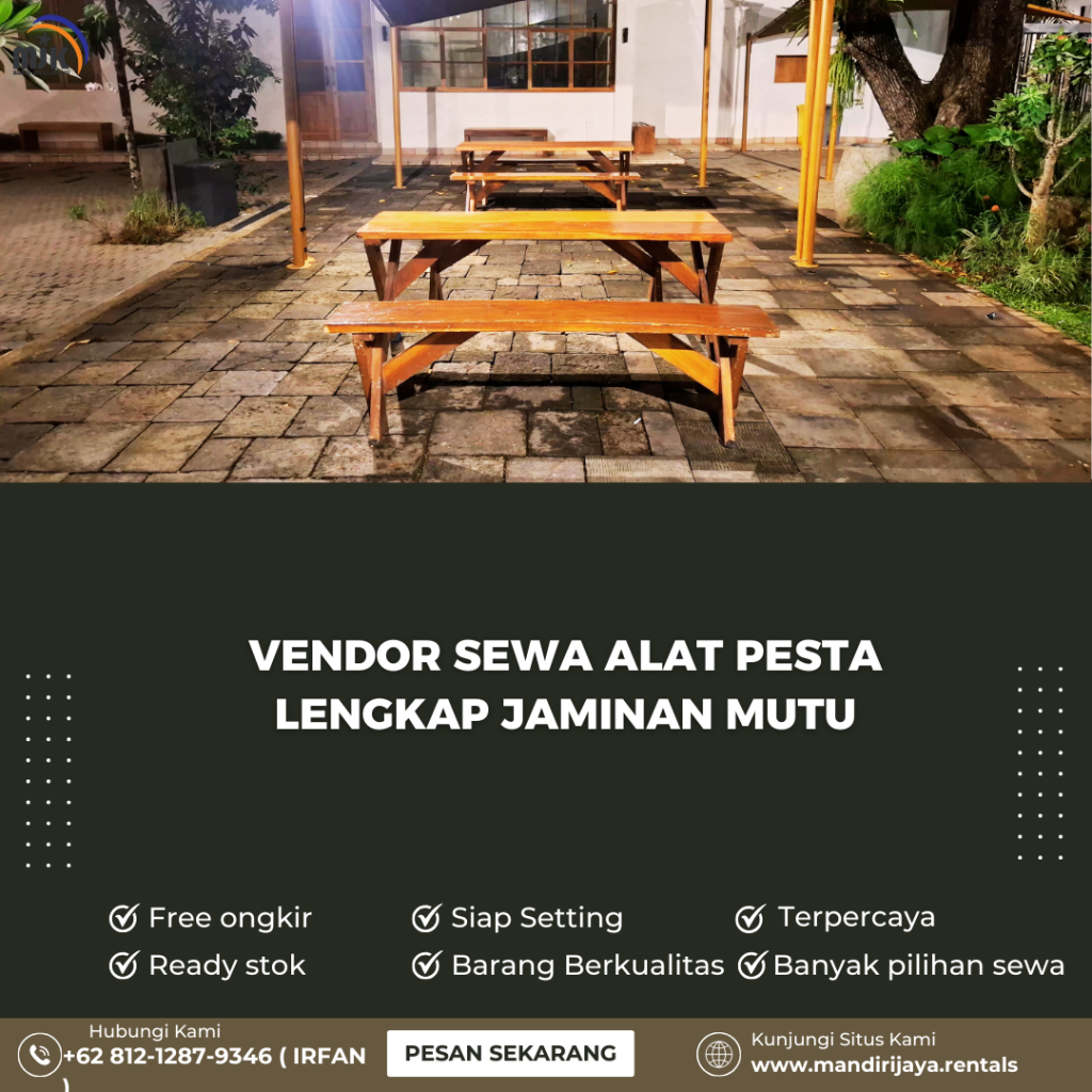 Vendor sewa Alat Pesta Lengkap Jaminan Mutu