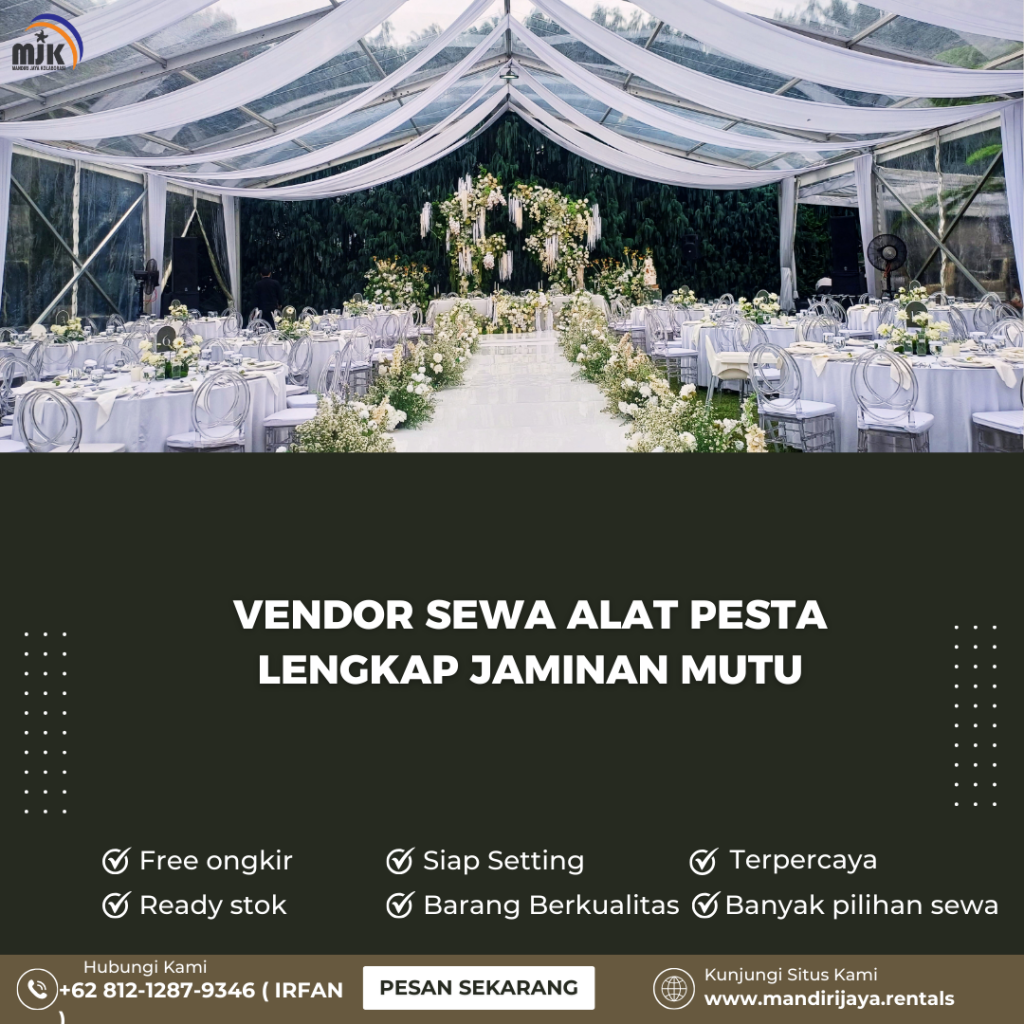 Vendor sewa Alat Pesta Lengkap Jaminan Mutu