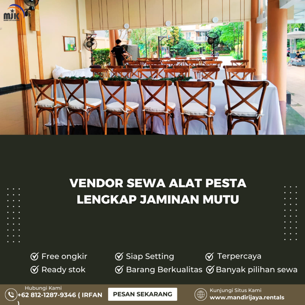 Vendor sewa Alat Pesta Lengkap Jaminan Mutu