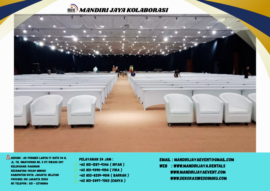 Pusat Sewa Sofa Oval Putih Area Jakarta Timur