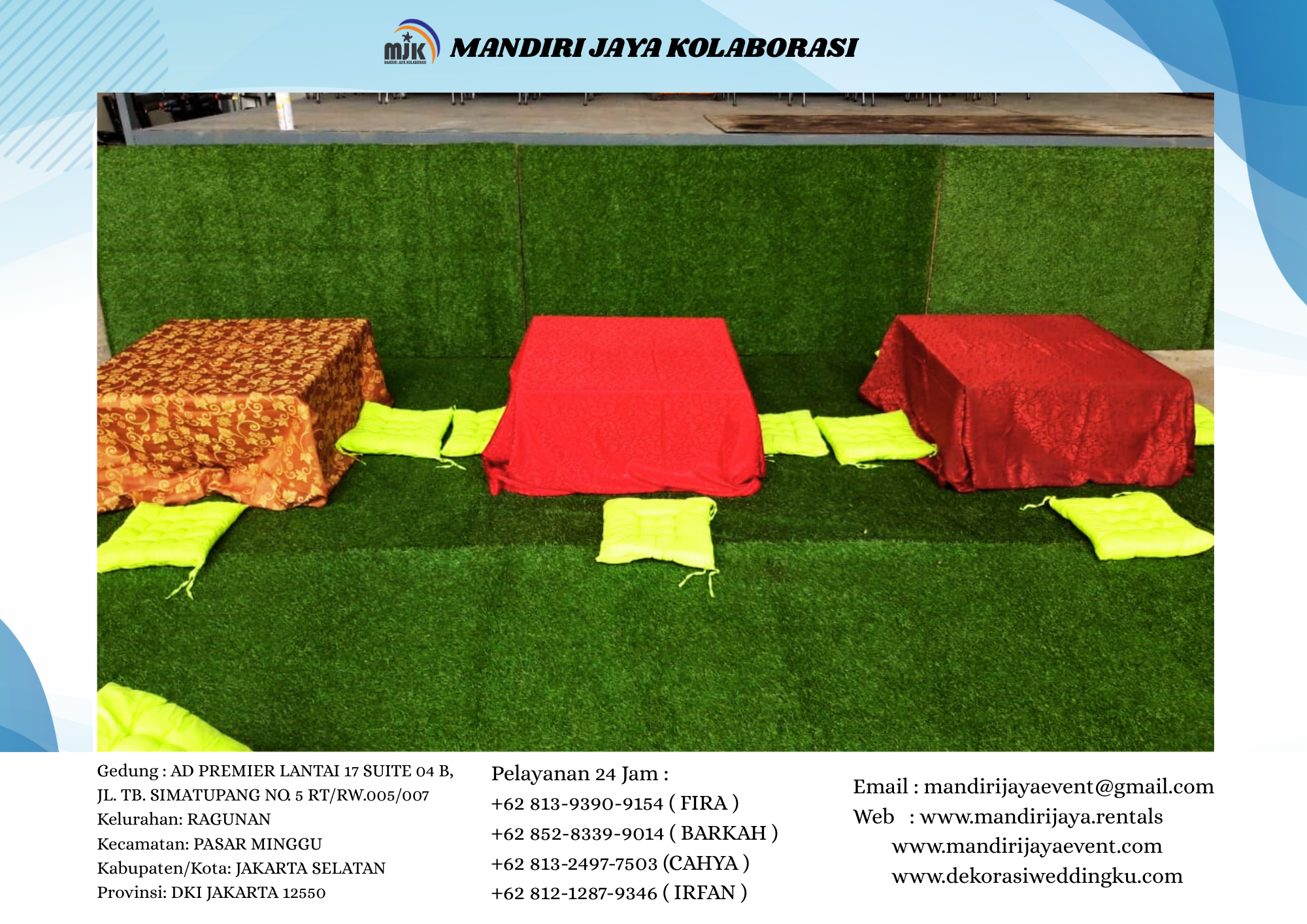 Rental Bantal Duduk Dan Meja Lesehan Area Jakarta