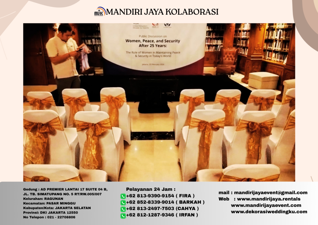 Sewa Meja Kotak, Kursi TTiffany,Kursi Susun Area Jakarta