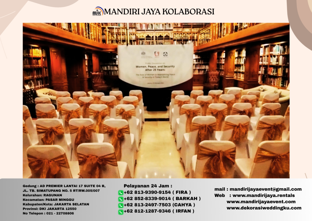 Sewa Meja Kotak, Kursi TTiffany,Kursi Susun Area Jakarta