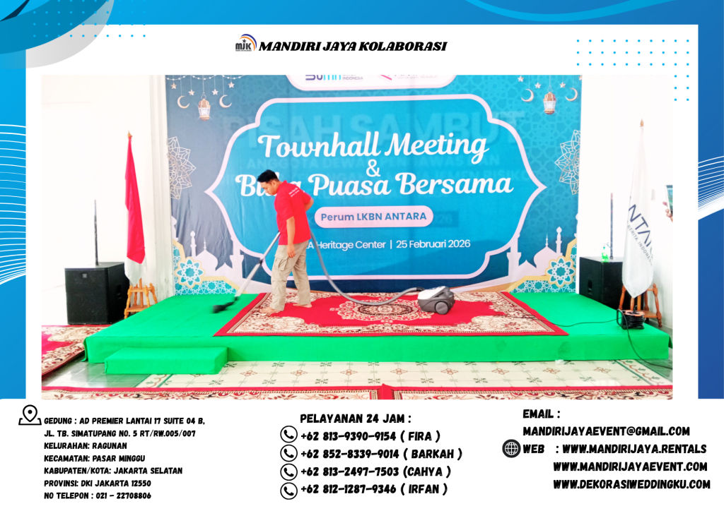 Sewa Panggung Backdrop, Meja Lesehan, Karpet Event Bukber Jakarta