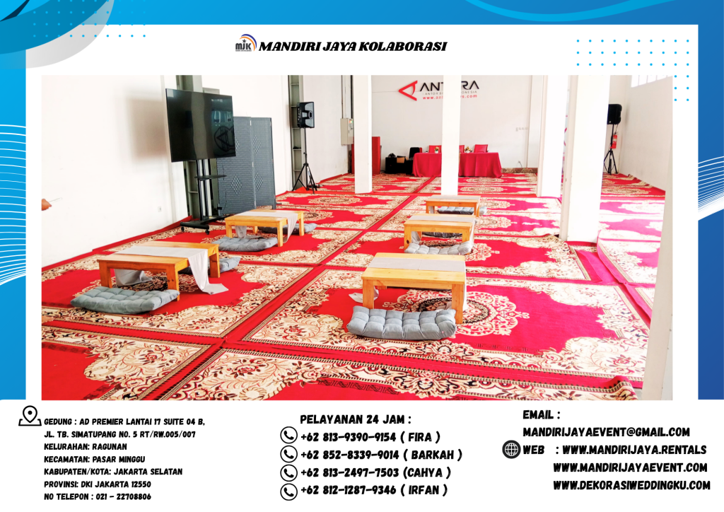 Sewa Panggung Backdrop, Meja Lesehan, Karpet Event Bukber Jakarta