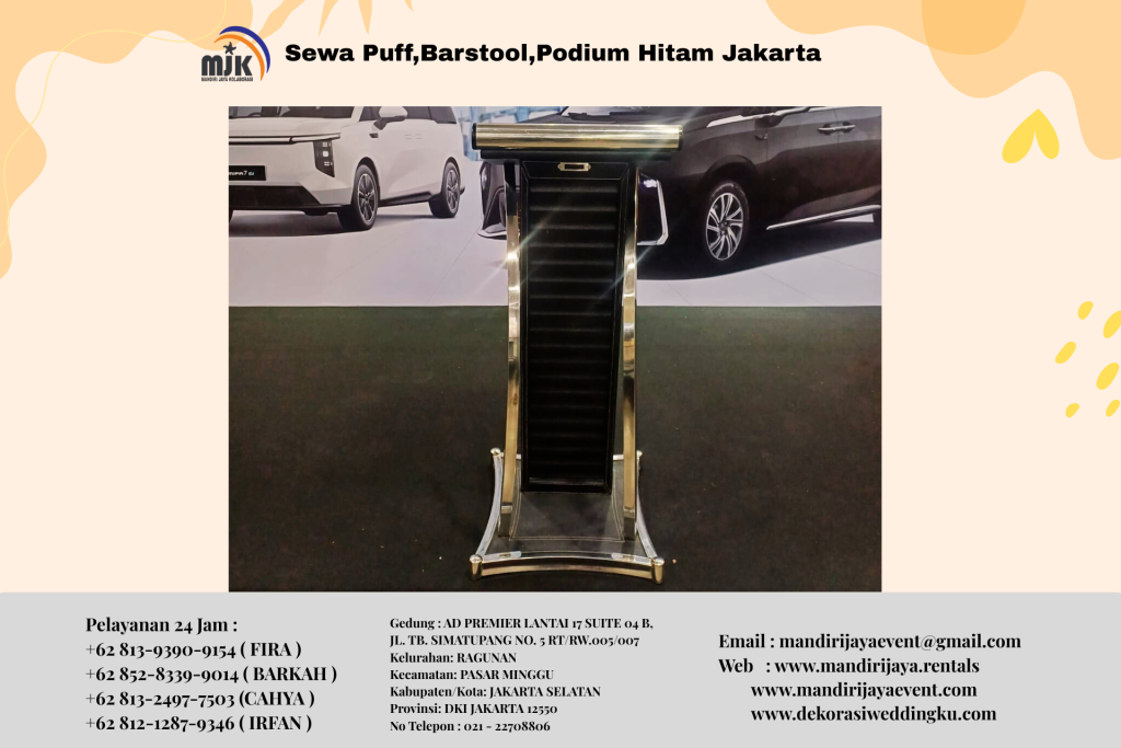 Sewa Puff,Barstool,Podium Hitam Jakarta