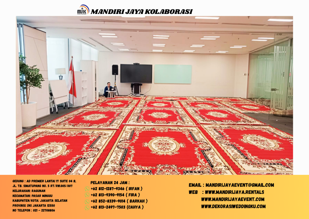 Rental Sofa Kotak Lesehan Putih,Karpet Permadani Jakarta