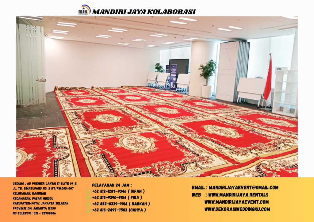 Rental Sofa Kotak Lesehan Putih,Karpet Permadani Jakarta